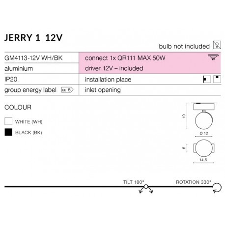 Jerry1 12V Chrome AZZARDO Plafon AZ1752