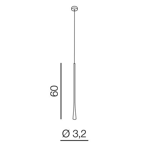Minimalistyczny zwis podłużny Azzardo Kalia czarny 60 cm