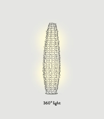 Slamp Cactus Gold Lampa podłogowa 155 cm