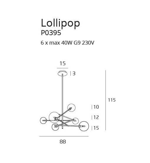 Zwis MaxLight Lollipop P0395 Czarny